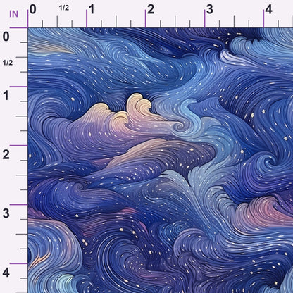 Starlit Swirls Pattern 6 Minky Fabric