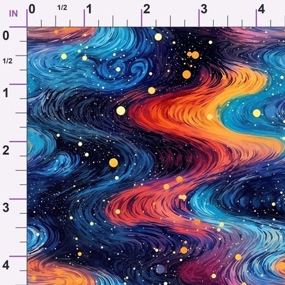 Starlit Swirls Pattern 7 Minky Fabric