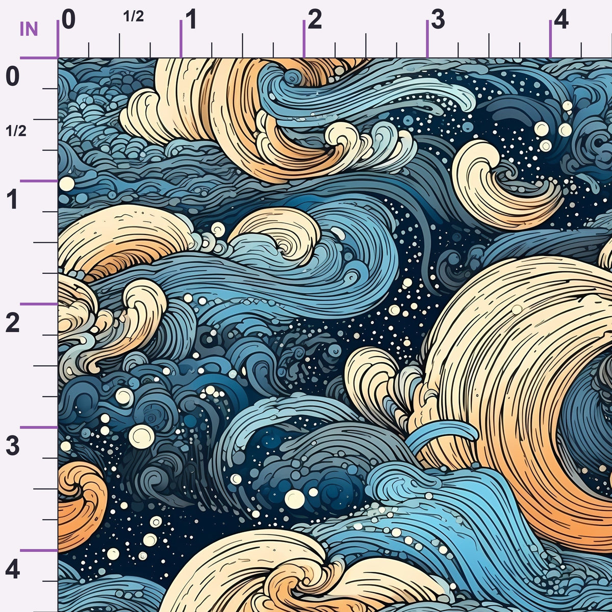 Starlit Swirls Pattern 8 Minky Fabric