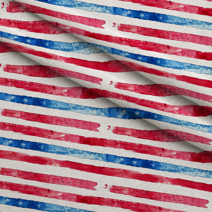 Stars and Stripes Pattern 18 Minky Fabric