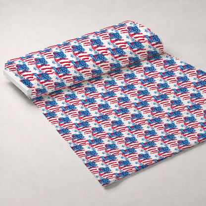 Stars and Stripes Pattern 2 Minky Fabric
