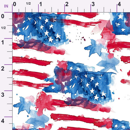 Stars and Stripes Pattern 2 Minky Fabric
