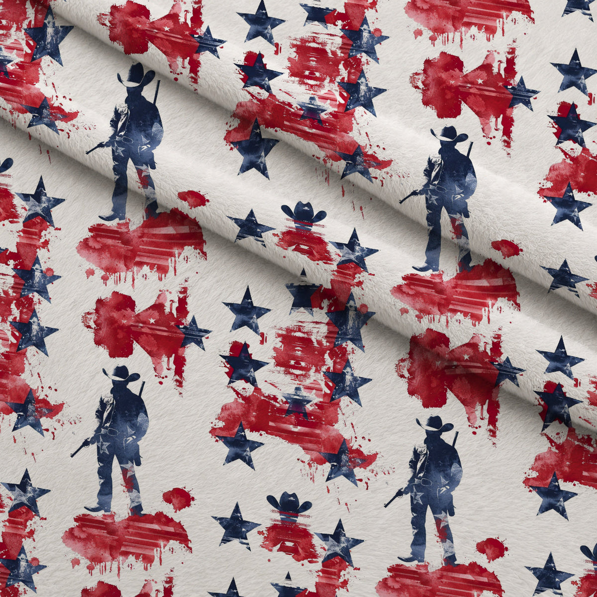 Stars and Stripes Pattern 5 Minky Fabric