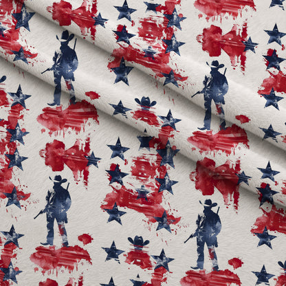 Stars and Stripes Pattern 5 Minky Fabric