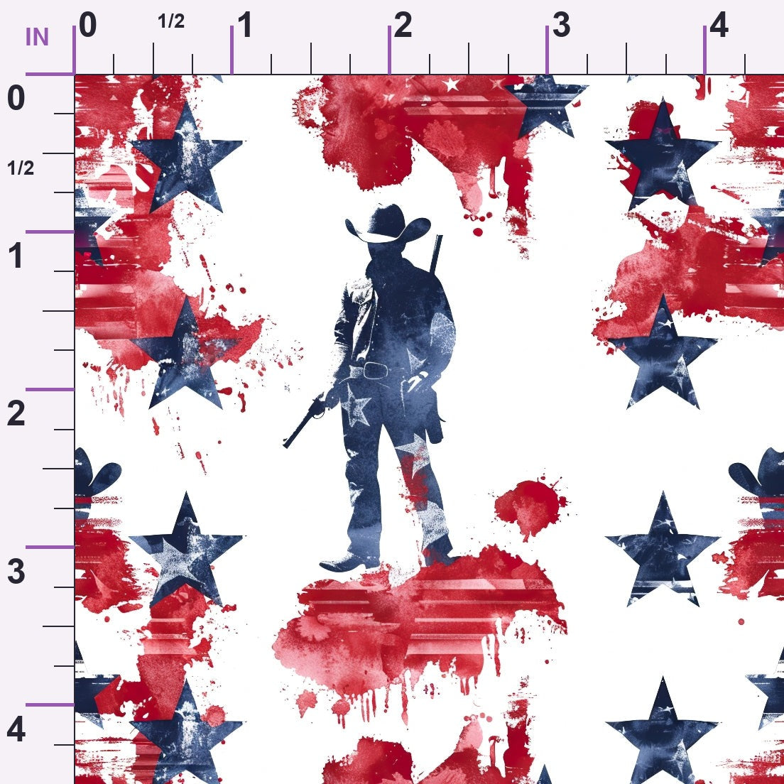 Stars and Stripes Pattern 5 Minky Fabric