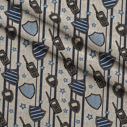 Stitched Denim Pattern 1 Minky Fabric