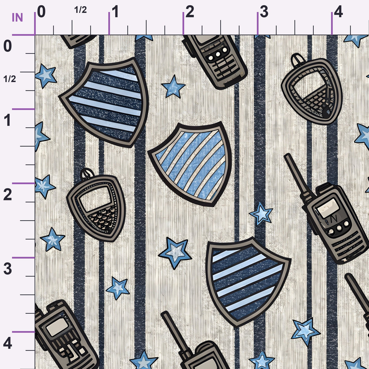 Stitched Denim Pattern 1 Minky Fabric