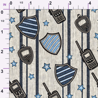 Stitched Denim Pattern 1 Minky Fabric