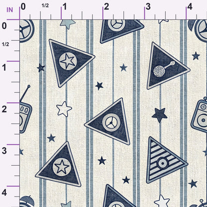 Stitched Denim Pattern 2 Minky Fabric