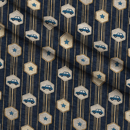 Stitched Denim Pattern 3 Minky Fabric