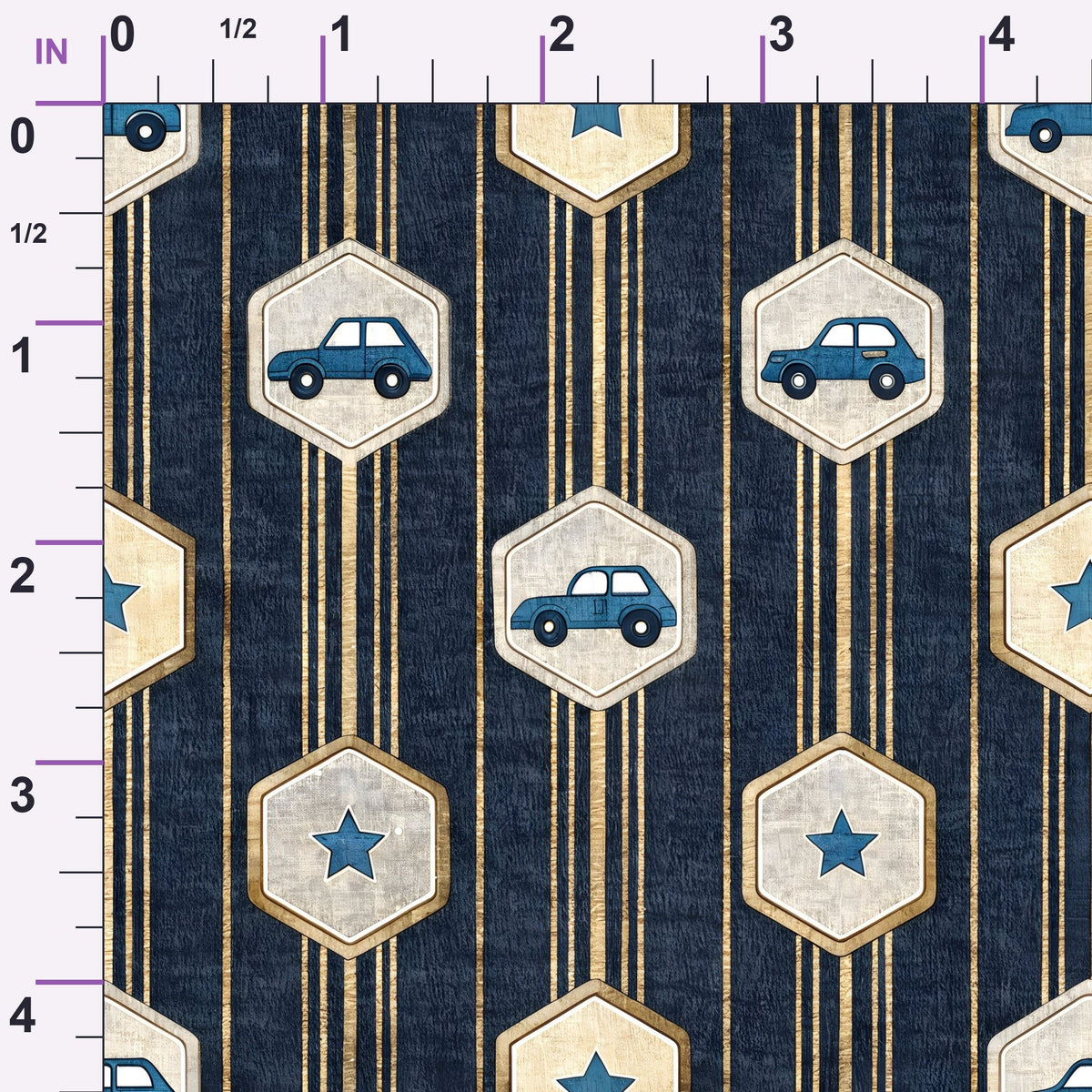 Stitched Denim Pattern 3 Minky Fabric