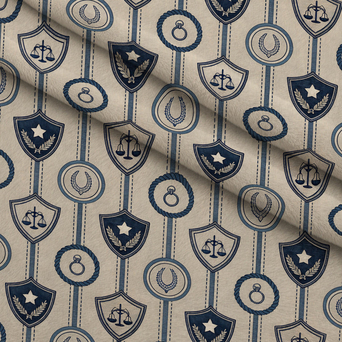 Stitched Denim Pattern 4 Minky Fabric