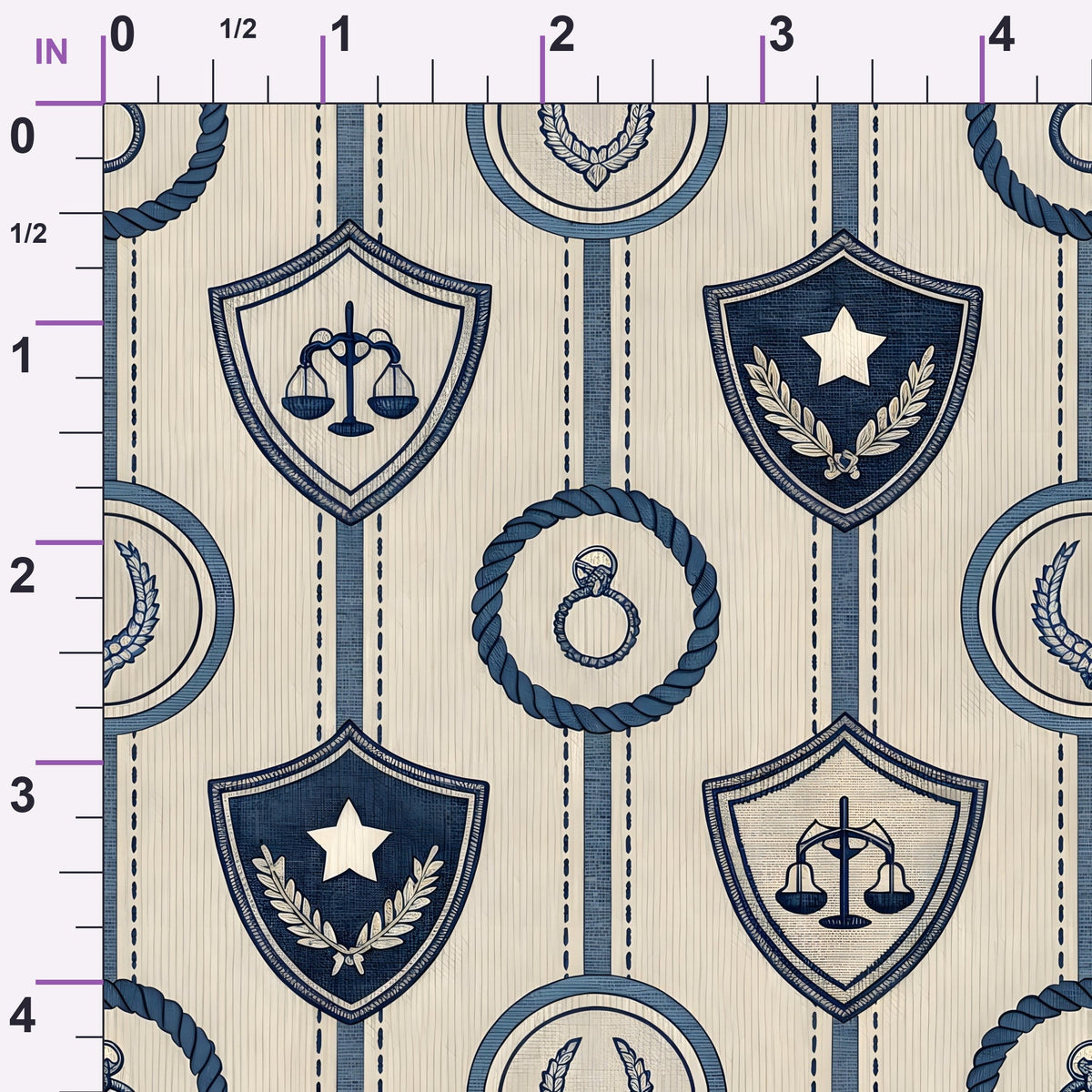 Stitched Denim Pattern 4 Minky Fabric