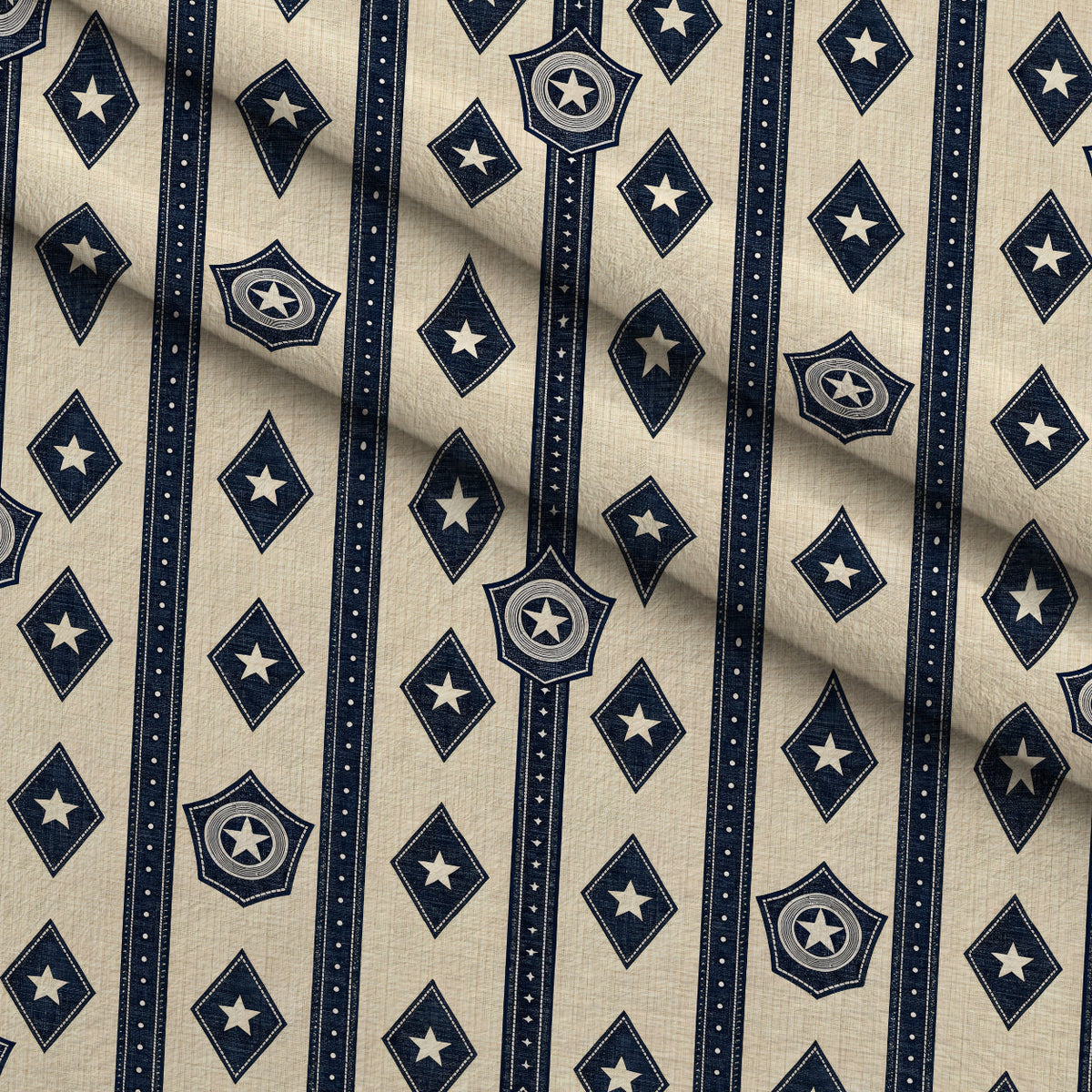Stitched Denim Pattern 8 Minky Fabric