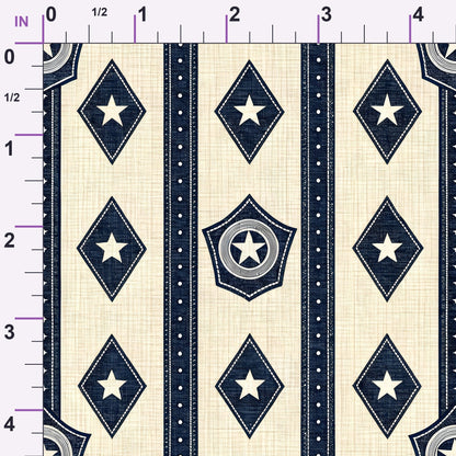 Stitched Denim Pattern 8 Minky Fabric