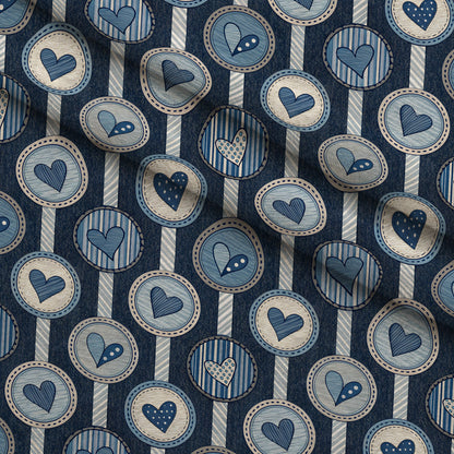 Stitched Denim Pattern 9 Minky Fabric