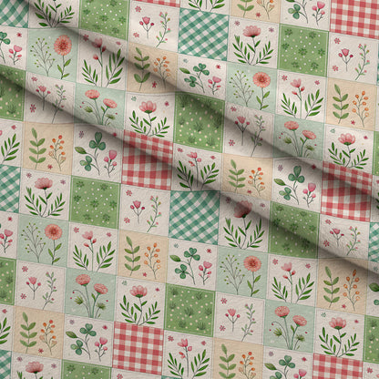 Stitched Meadow Pattern 1 Minky Fabric