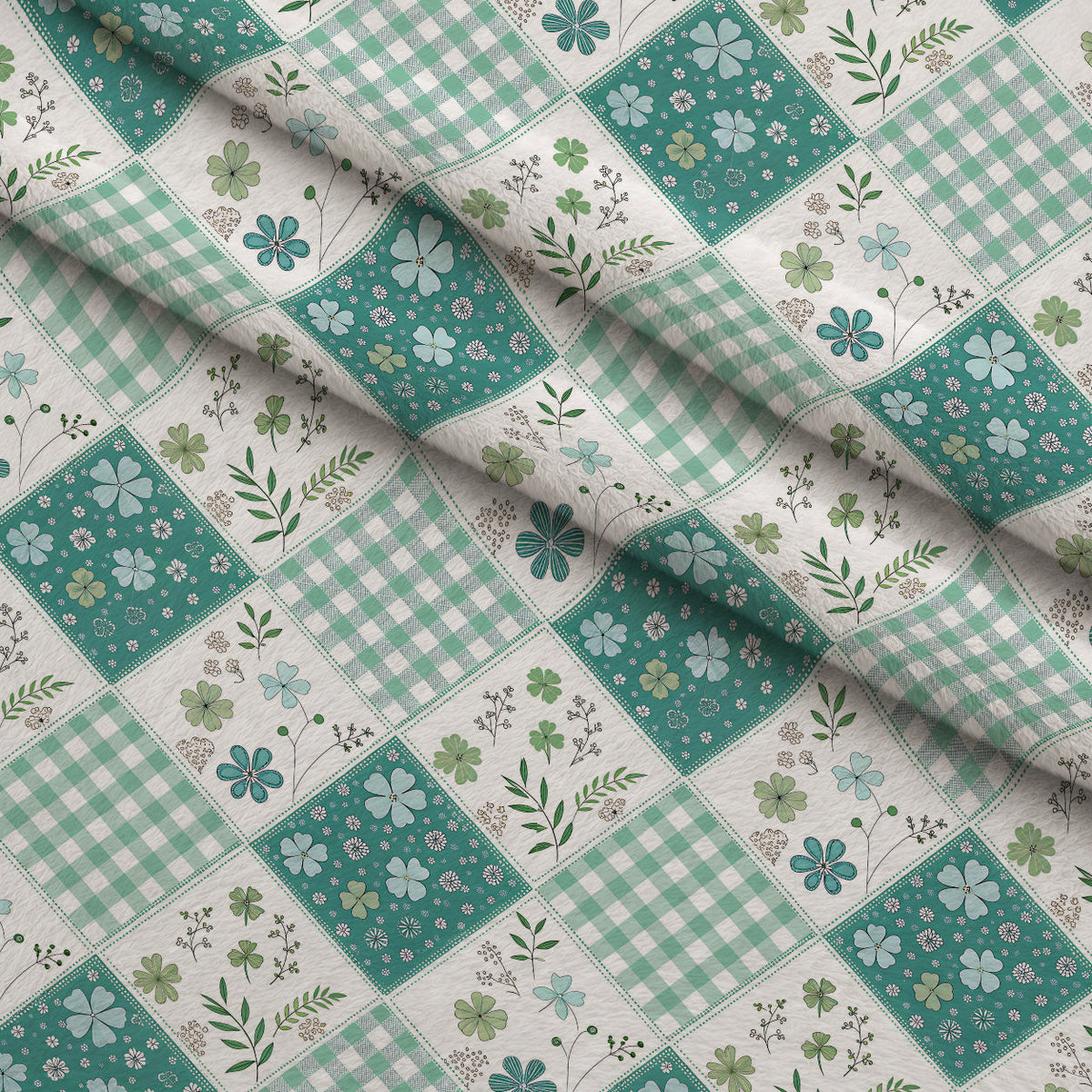 Stitched Meadow Pattern 10 Minky Fabric