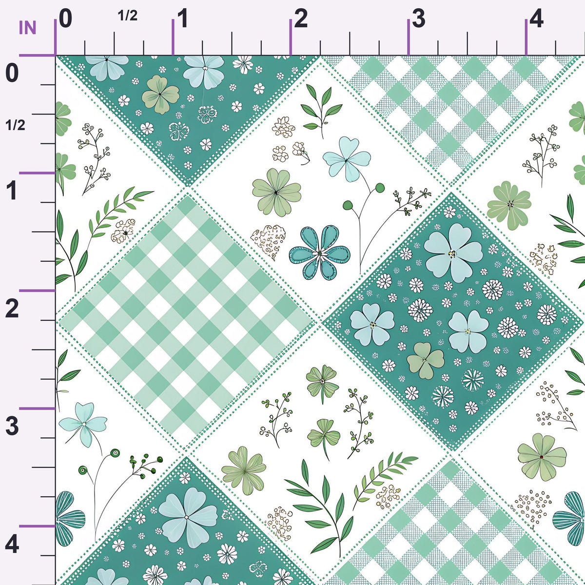 Stitched Meadow Pattern 10 Minky Fabric