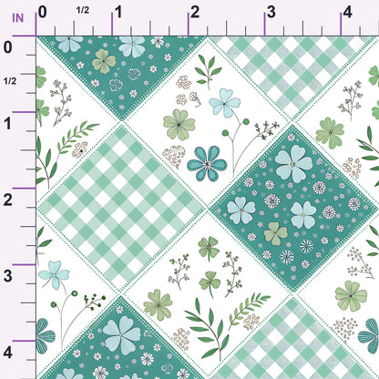Stitched Meadow Pattern 10 Minky Fabric