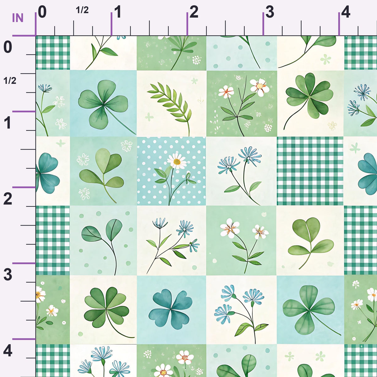 Stitched Meadow Pattern 12 Minky Fabric