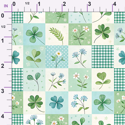 Stitched Meadow Pattern 12 Minky Fabric