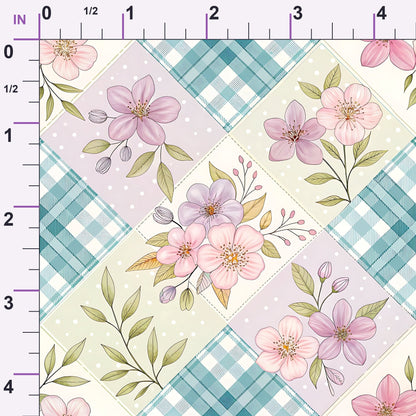 Stitched Meadow Pattern 14 Minky Fabric