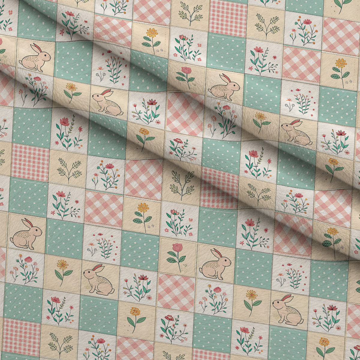 Stitched Meadow Pattern 16 Minky Fabric