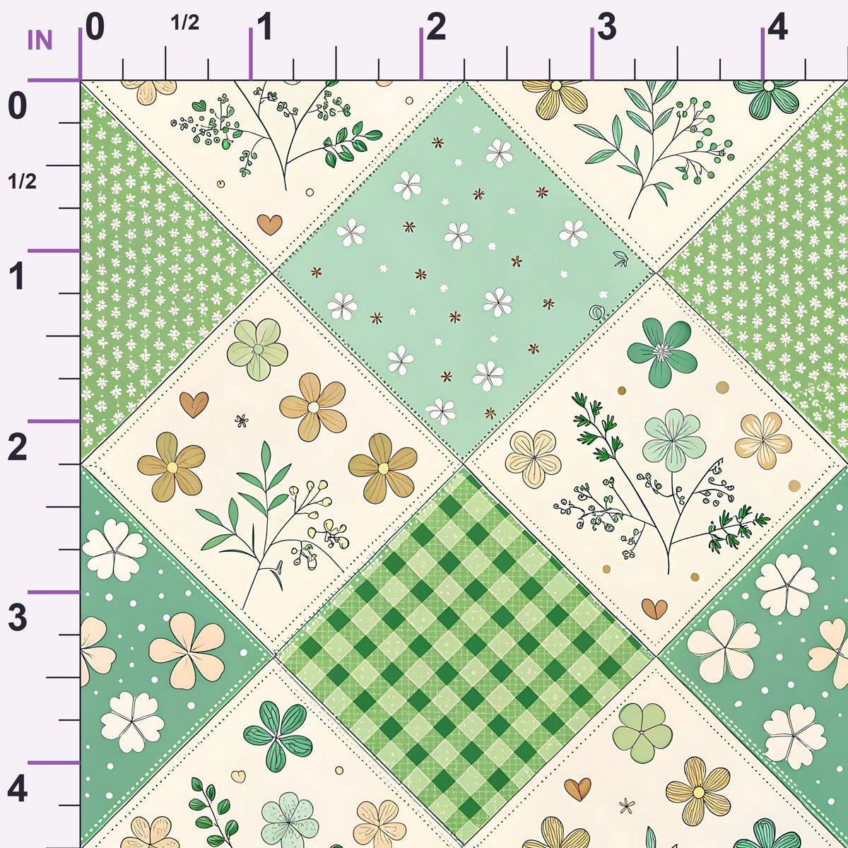Stitched Meadow Pattern 17 Minky Fabric