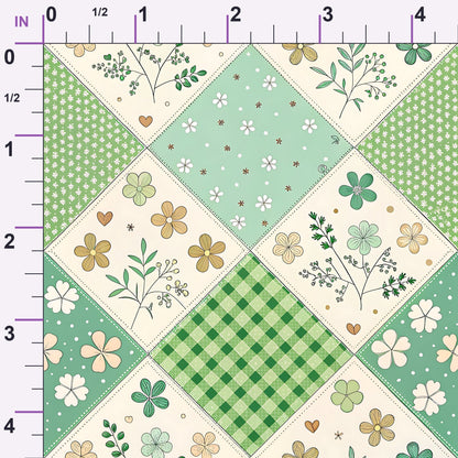 Stitched Meadow Pattern 17 Minky Fabric