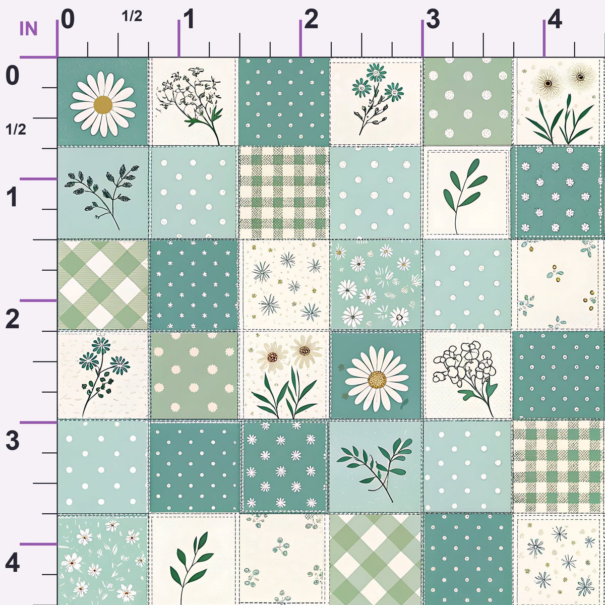 Stitched Meadow Pattern 19 Minky Fabric