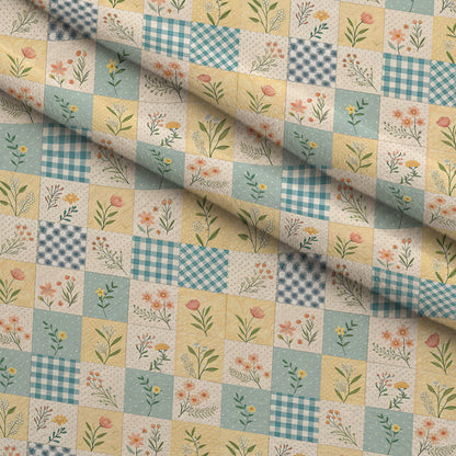 Stitched Meadow Pattern 5 Minky Fabric
