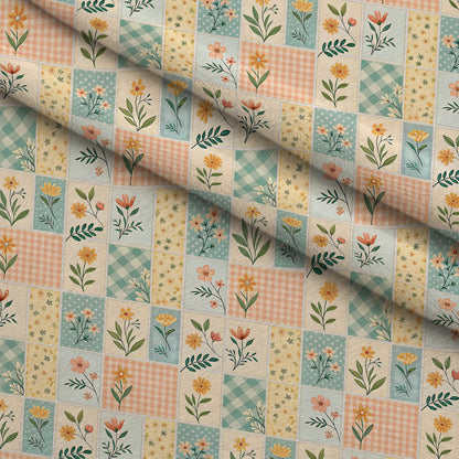 Stitched Meadow Pattern 6 Minky Fabric