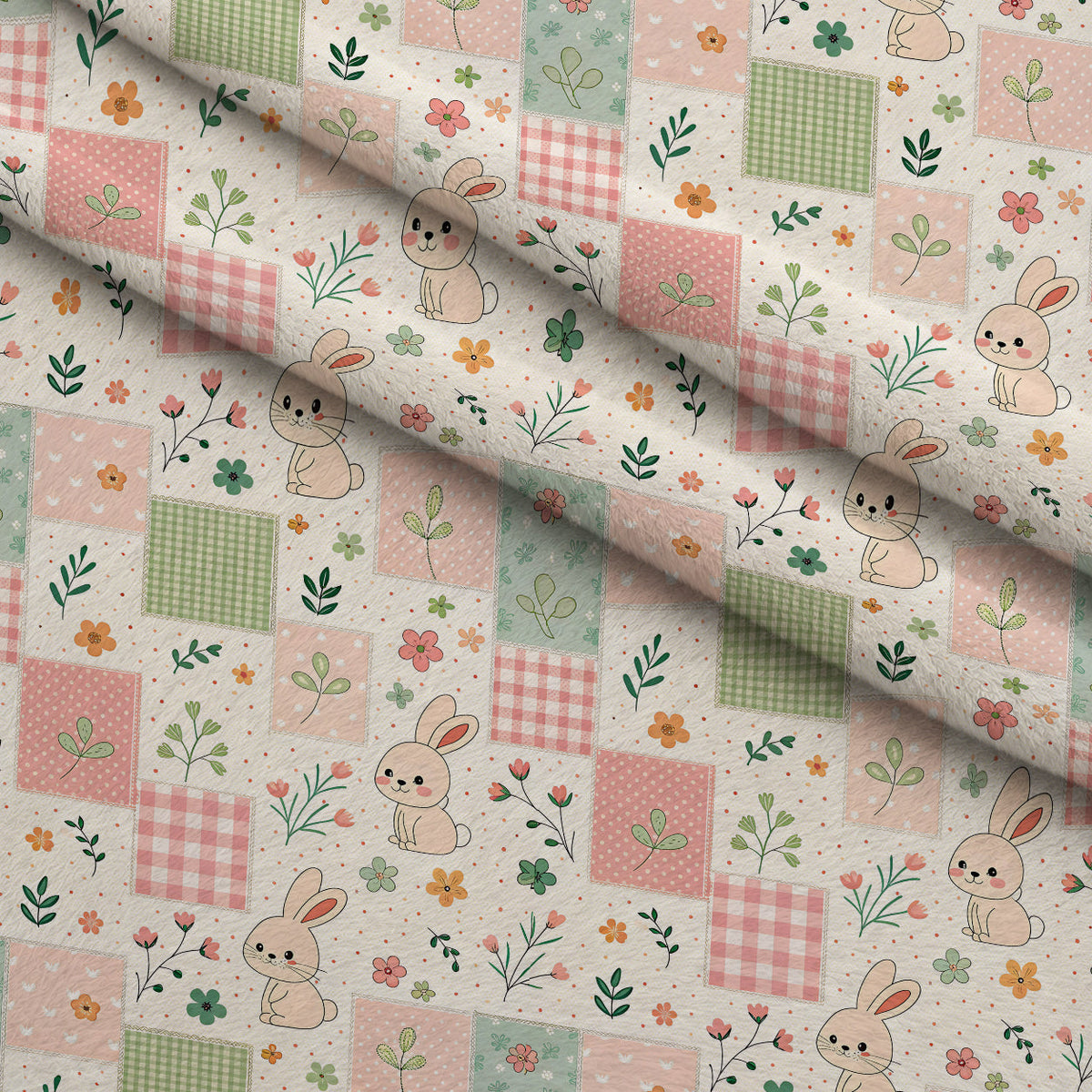 Stitched Meadow Pattern 8 Minky Fabric