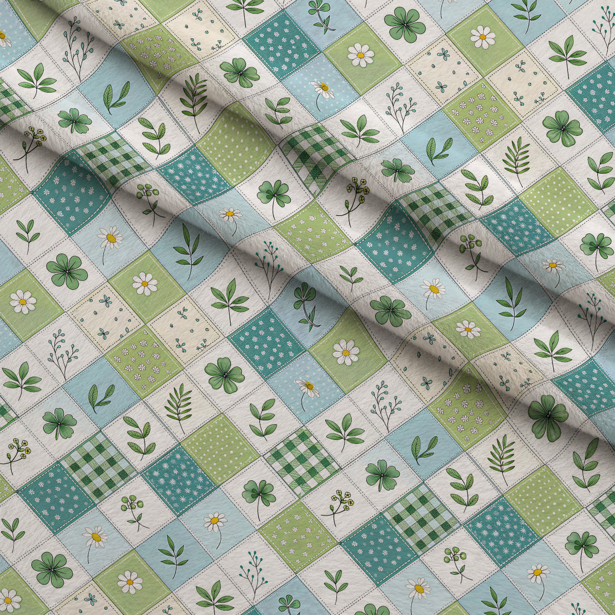 Stitched Meadow Pattern 9 Minky Fabric