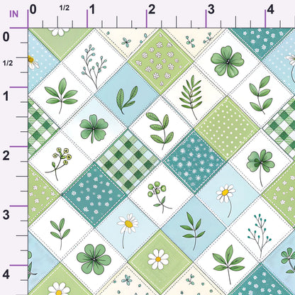 Stitched Meadow Pattern 9 Minky Fabric