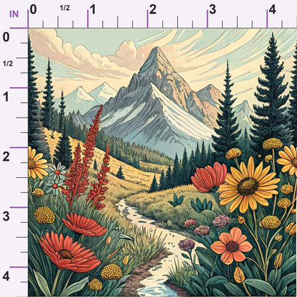 Storybook Meadow Pattern 2 Minky Fabric