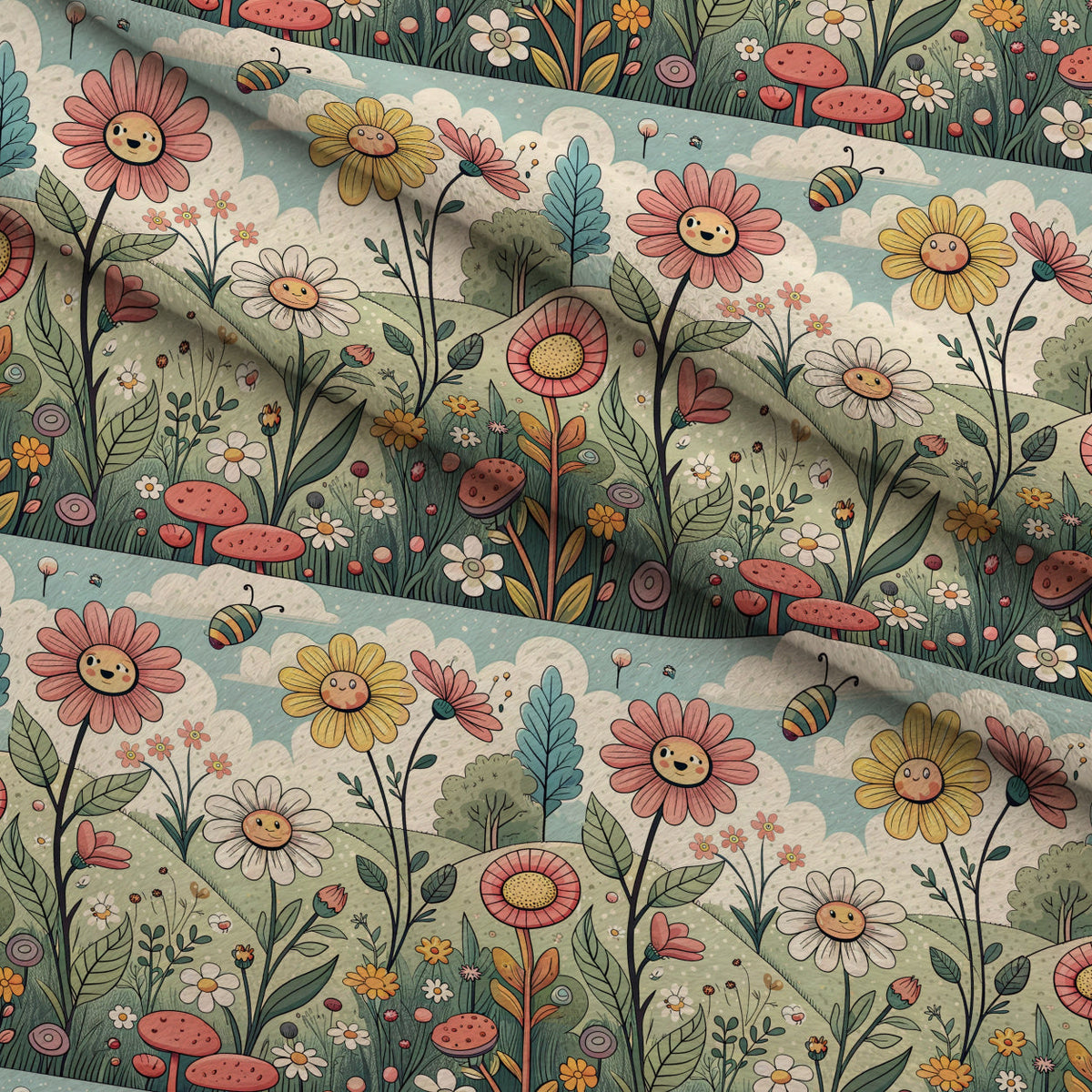 Storybook Meadow Pattern 7 Minky Fabric
