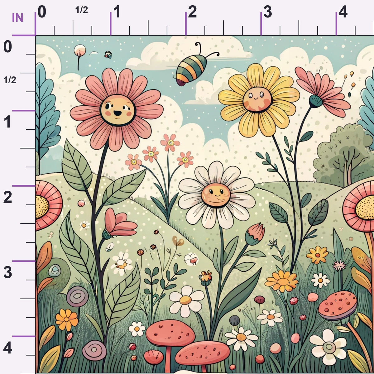 Storybook Meadow Pattern 7 Minky Fabric