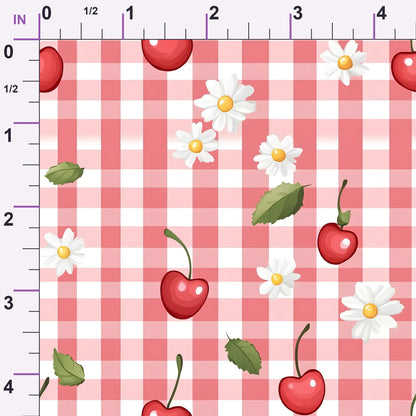 Strawberry Daisy Picnic Pattern 9 Minky Fabric