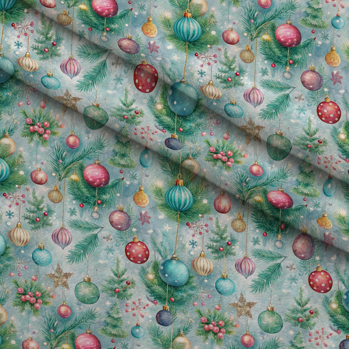 Sugarplum Baubles Pattern 2 Minky Fabric