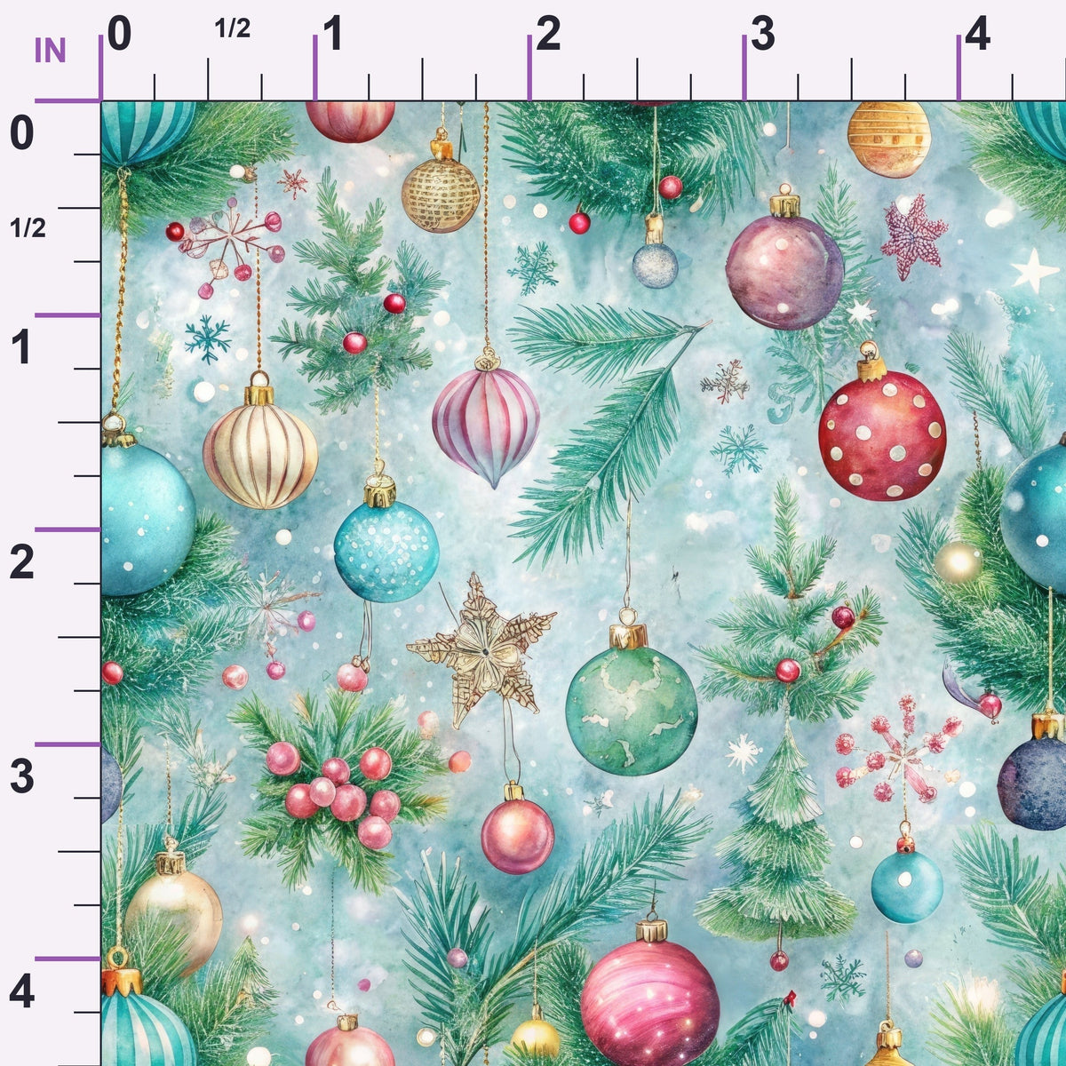 Sugarplum Baubles Pattern 2 Minky Fabric
