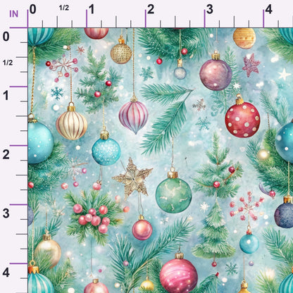 Sugarplum Baubles Pattern 2 Minky Fabric