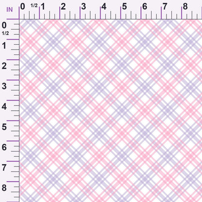 Sugarplum Checks Pattern 8 Minky Fabric