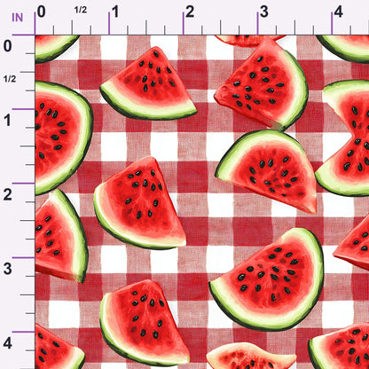 Summer Melon Slices Pattern 16 Minky Fabric