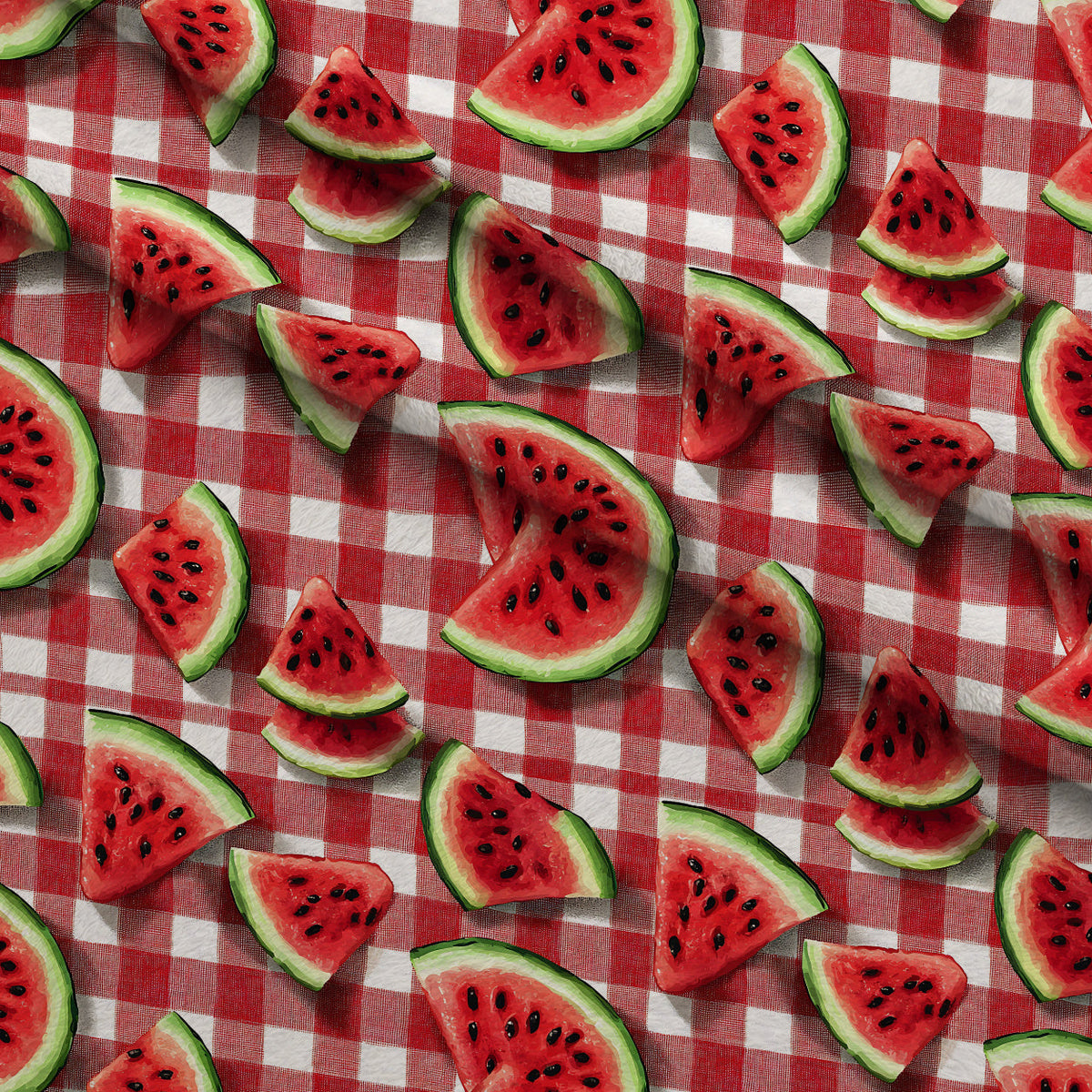 Summer Melon Slices Pattern 2 Minky Fabric
