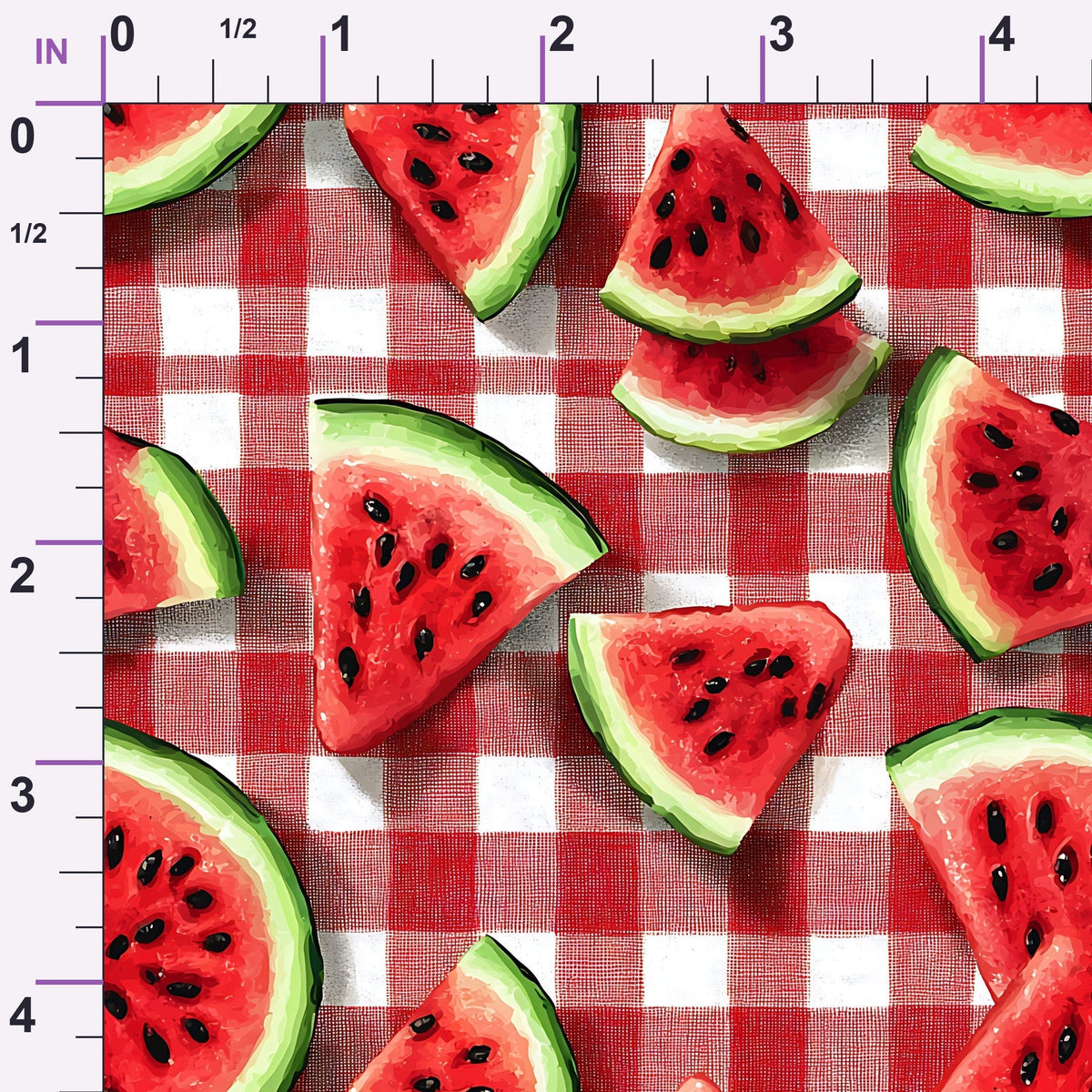 Summer Melon Slices Pattern 2 Minky Fabric