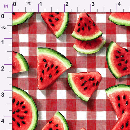 Summer Melon Slices Pattern 2 Minky Fabric