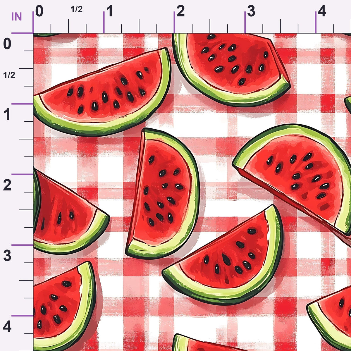 Summer Melon Slices Pattern 4 Minky Fabric