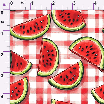 Summer Melon Slices Pattern 4 Minky Fabric